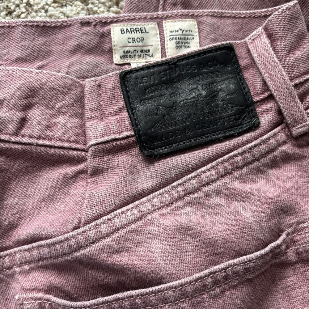 Levi’s Made & Crafted Barrel Crop Jeans Mauve Size 30 - Picture 5 of 11
